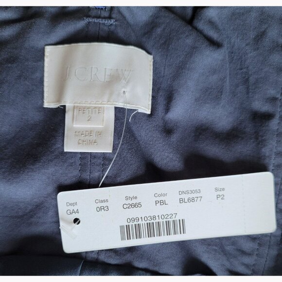 NWT J. Crew Alexia Blue Silk Dress (P2) - Picture 5 of 12